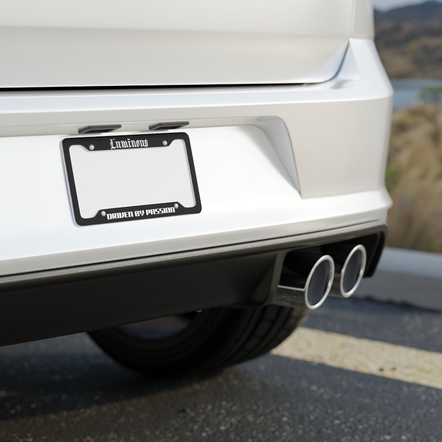 'Luminous' Driven By Passion License Plate Frame